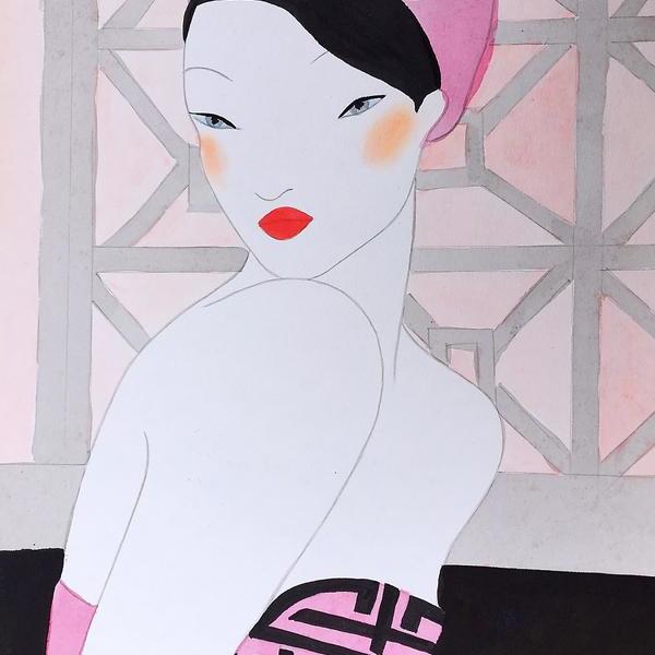 桃色萌狗 - 张丽娟的作品 | artand - 与艺术家面对面的在线画廊