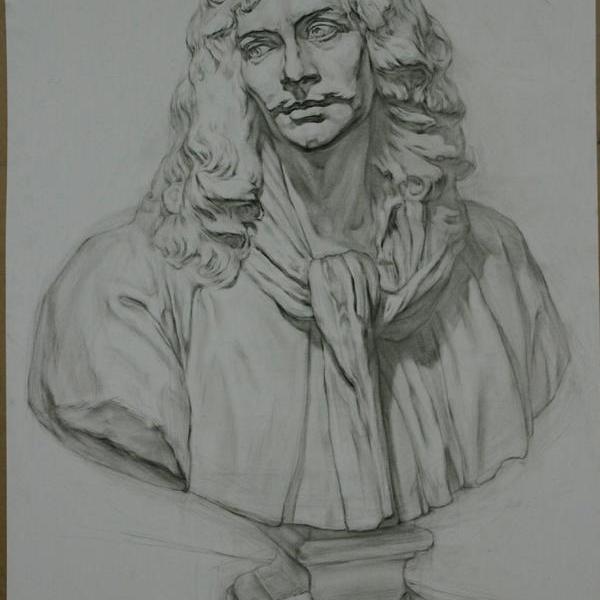 肖俊-莫里哀石膏像