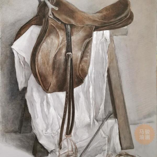 马骏-有马鞍的静物