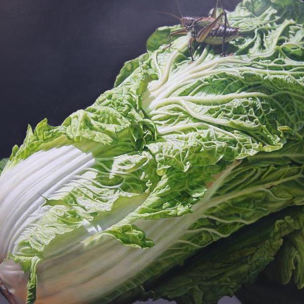 潘思源超写实油画《收获》参加此次展览