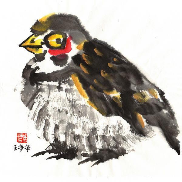 水墨花鸟画-其乐融融系列 - 王净净的作品 | artand - 与艺术家面对面